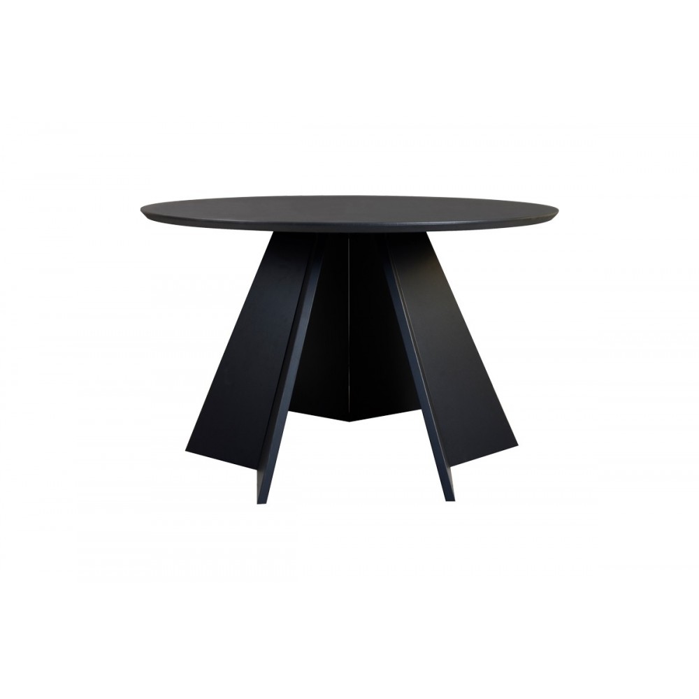 Τραπέζι "BIBBLE" από mdf σε χρώμα μαύρο Φ120x76