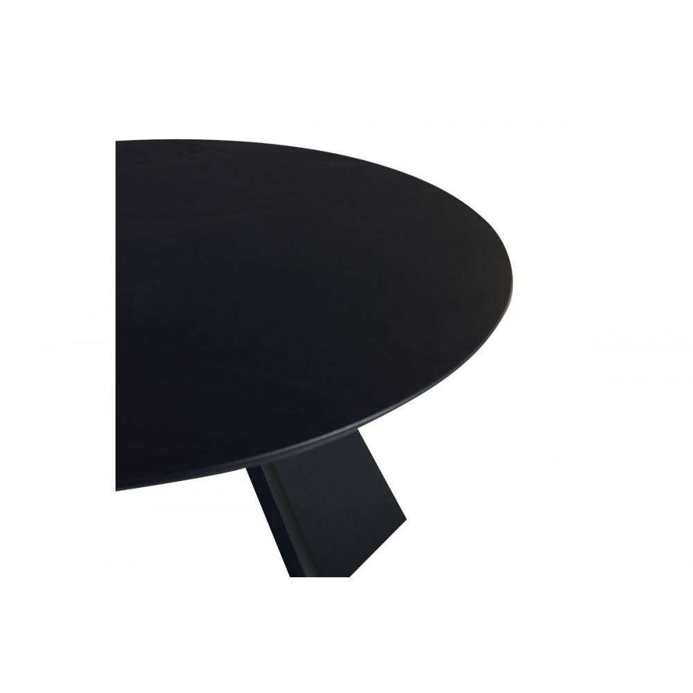 Τραπέζι "BIBBLE" από mdf σε χρώμα μαύρο Φ120x76