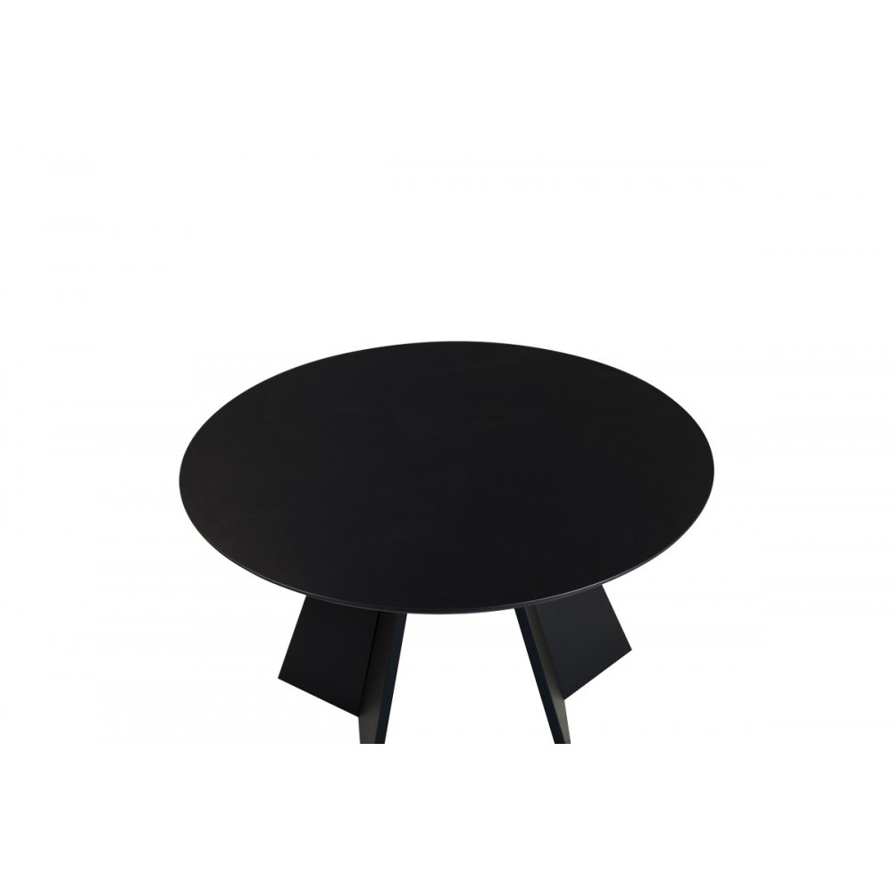 Τραπέζι "BIBBLE" από mdf σε χρώμα μαύρο Φ120x76