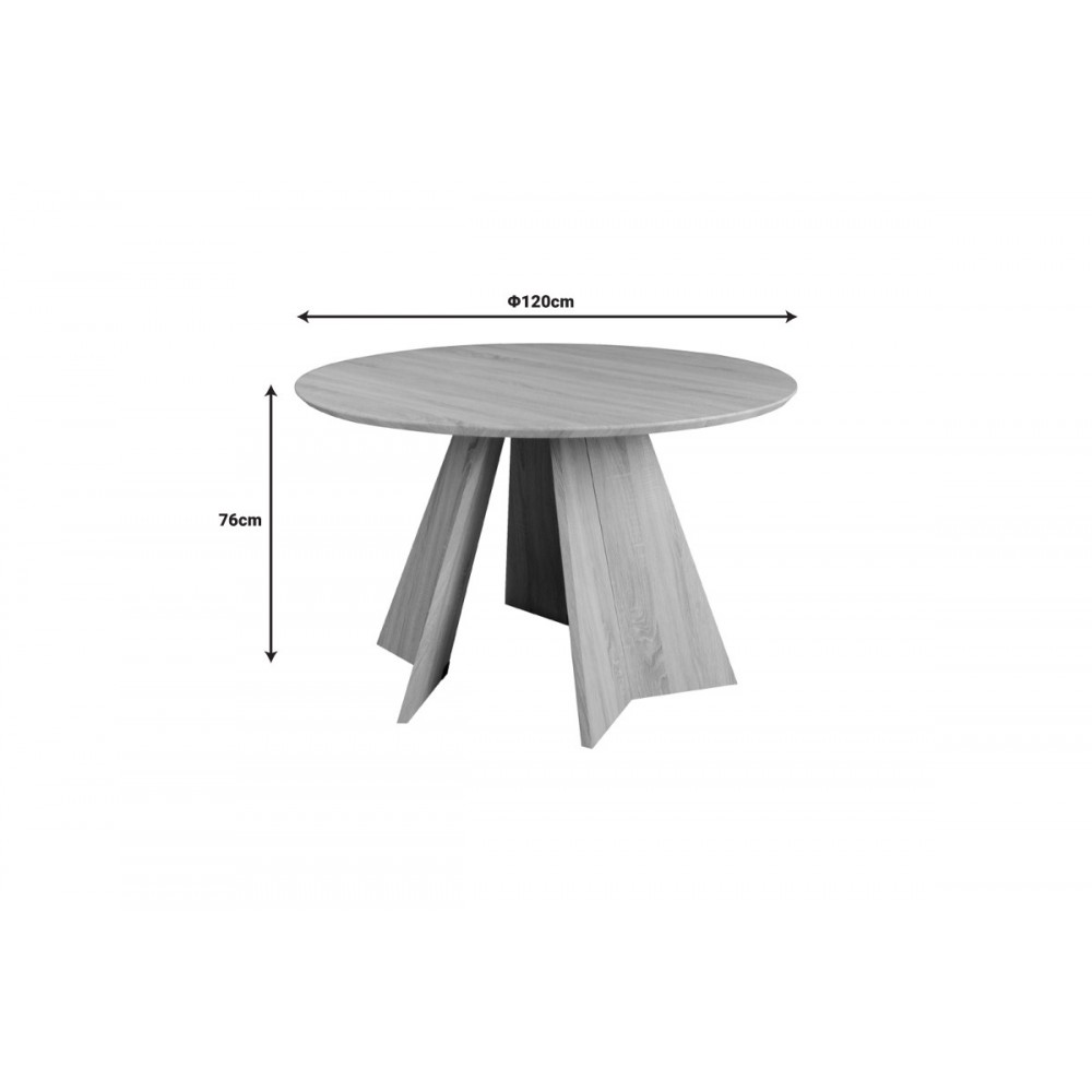 Τραπέζι "BIBBLE" από mdf σε χρώμα μαύρο Φ120x76