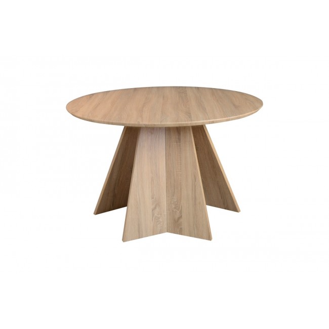 Τραπέζι "BIBBLE" από mdf σε χρώμα φυσικό Φ120x76