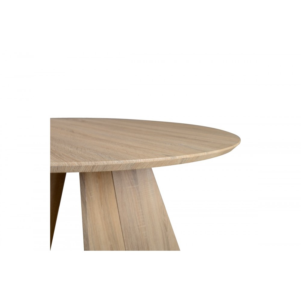 Τραπέζι "BIBBLE" από mdf σε χρώμα φυσικό Φ120x76