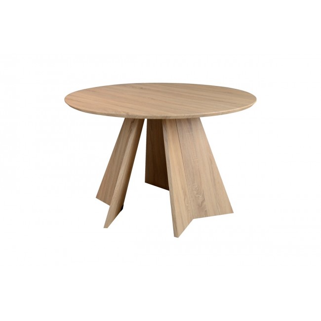 Τραπέζι "BIBBLE" από mdf σε χρώμα φυσικό Φ120x76