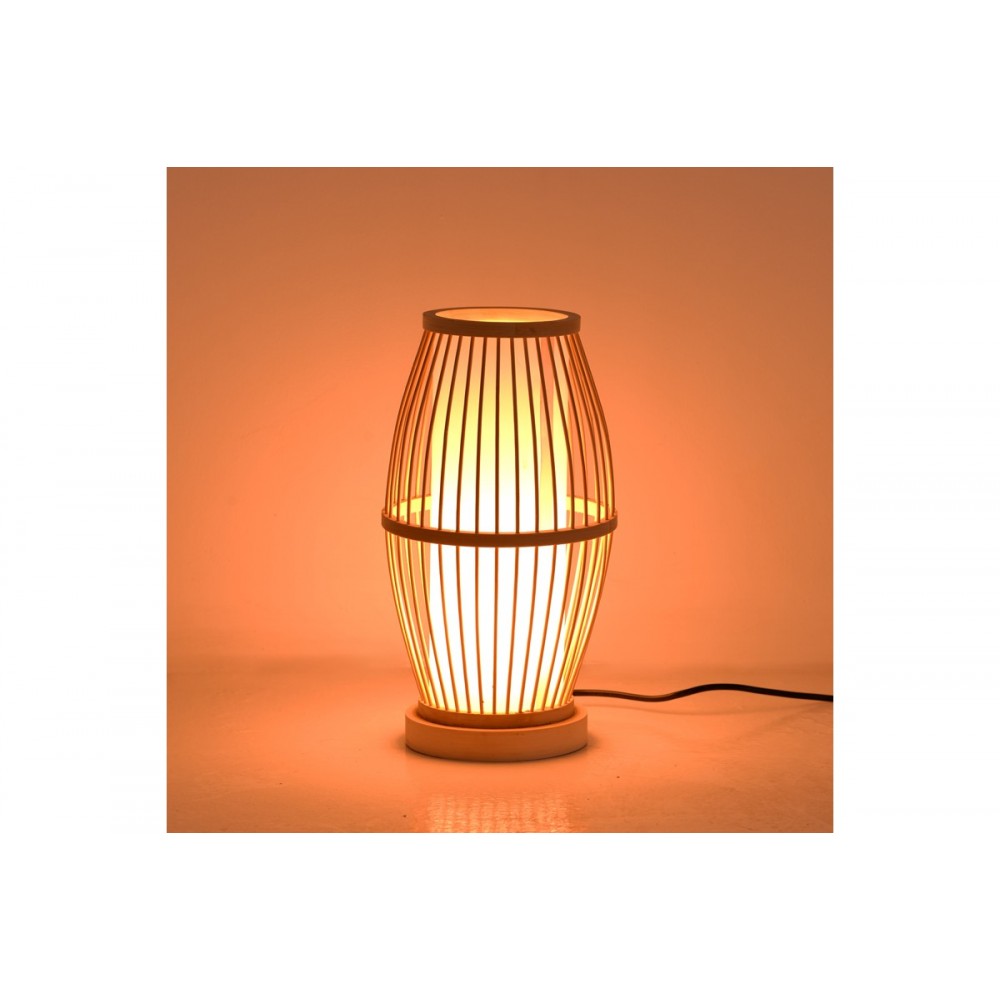 Επιτραπέζιο φωτιστικό "WEREK" από μπαμπού σε χρώμα φυσικό Φ18x33