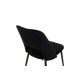 Καρέκλα "MURDE" από βελούδο/μέταλλο σε χρώμα μαύρο 48.5x61x89