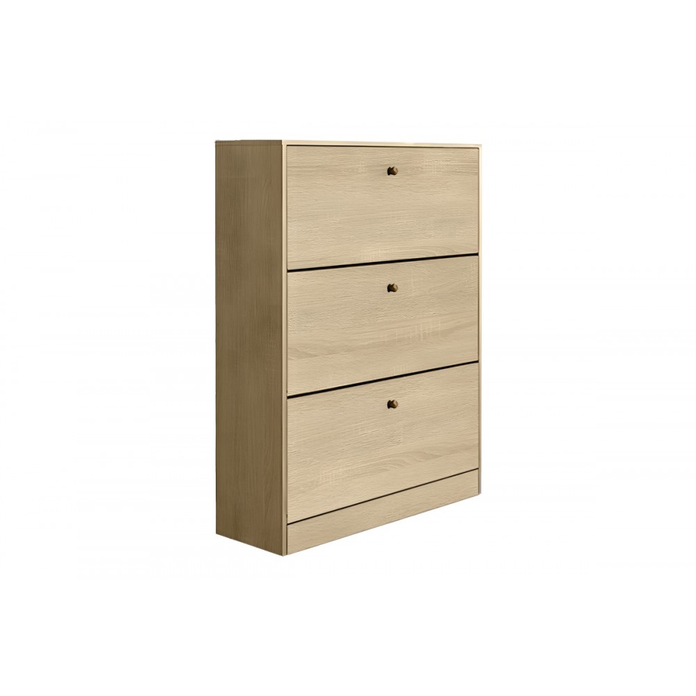 Παπουτσοθήκη "WARAT" τριών θέσεων σε χρώμα φυσικό 80x24x112