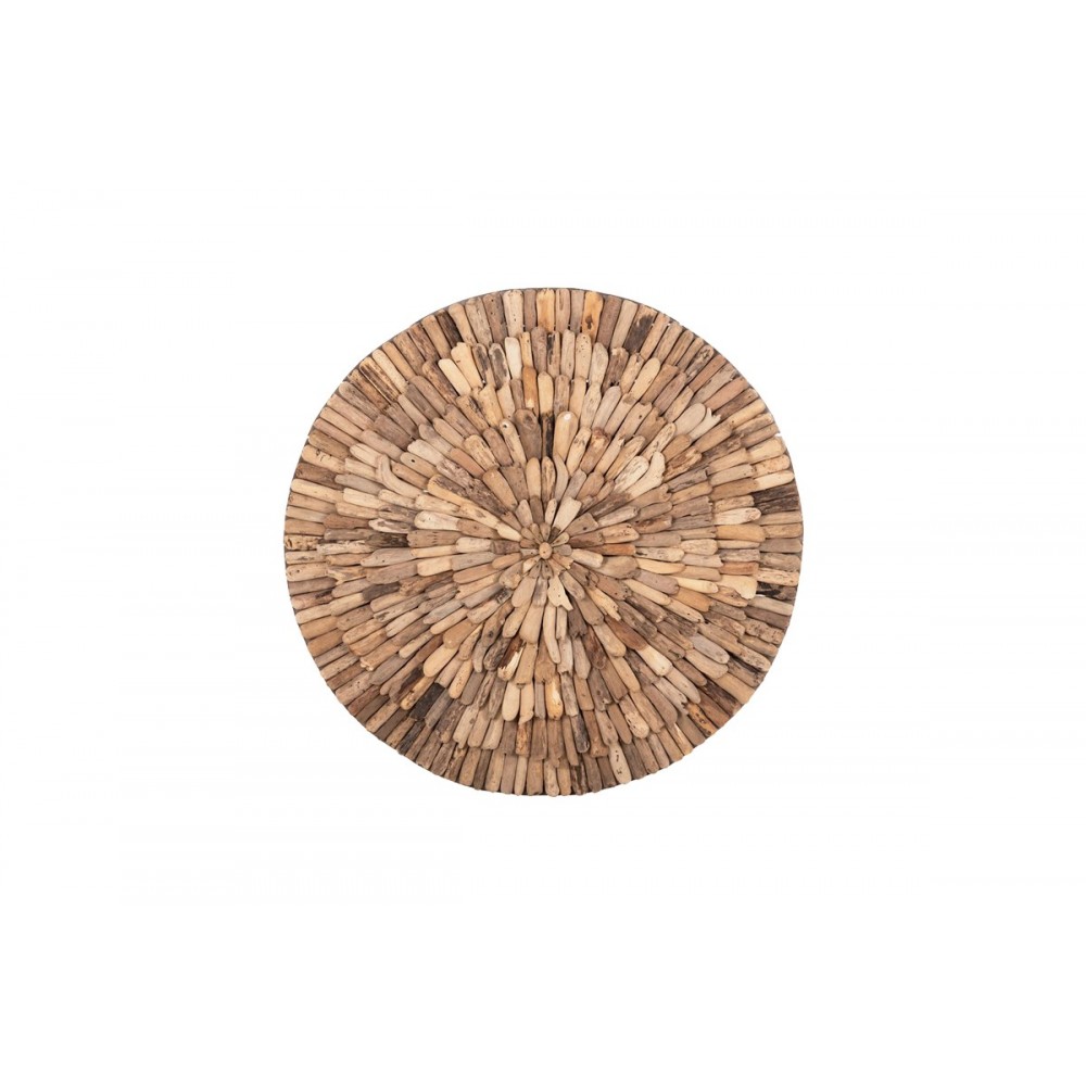 Διακοσμητικό τοίχου "WARGRENE" από ξύλο σε χρώμα φυσικό Φ60x6