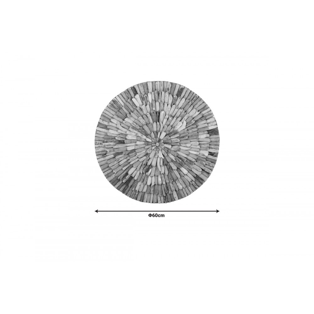 Διακοσμητικό τοίχου "WARGRENE" από ξύλο σε χρώμα φυσικό Φ60x6