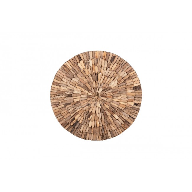 Διακοσμητικό τοίχου "WARGRENE" από ξύλο σε χρώμα φυσικό Φ60x6