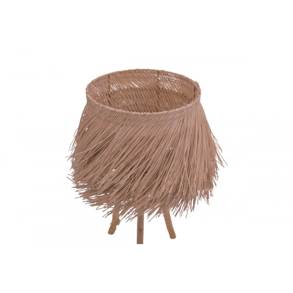 Φωτιστικό δαπέδου "HERFO" από rattan σε χρώμα φυσικό Φ45x58.8