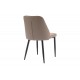 Καρέκλα "ONYER" από pu/μέταλλο σε χρώμα καφέ/μαύρο 48x60x83