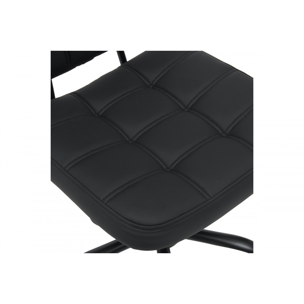 Καρέκλα γραφείου "SEDIA" από pu σε χρώμα μαύρο 50x50x75-85
