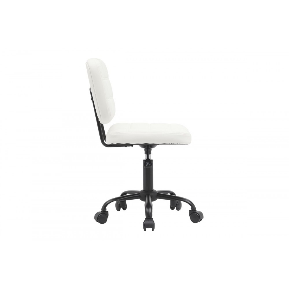 Καρέκλα γραφείου "SEDIA" από pu σε χρώμα λευκό 50x50x75-85