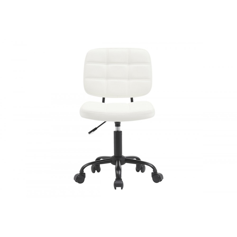 Καρέκλα γραφείου "SEDIA" από pu σε χρώμα λευκό 50x50x75-85