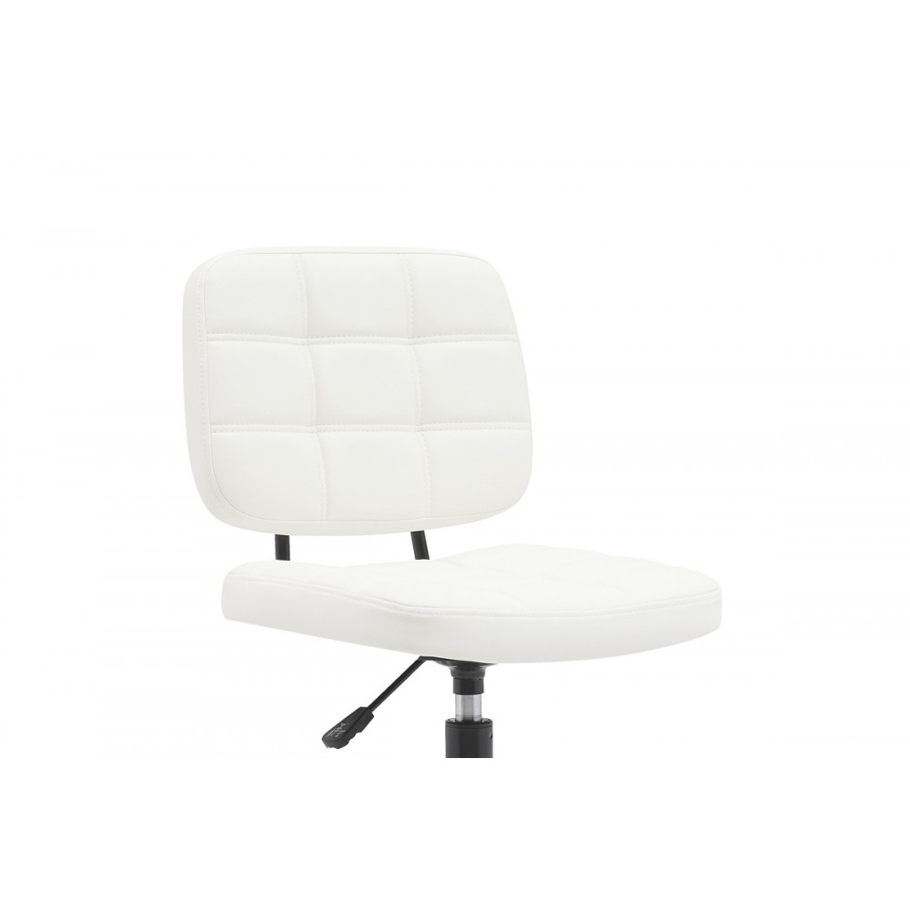 Καρέκλα γραφείου "SEDIA" από pu σε χρώμα λευκό 50x50x75-85