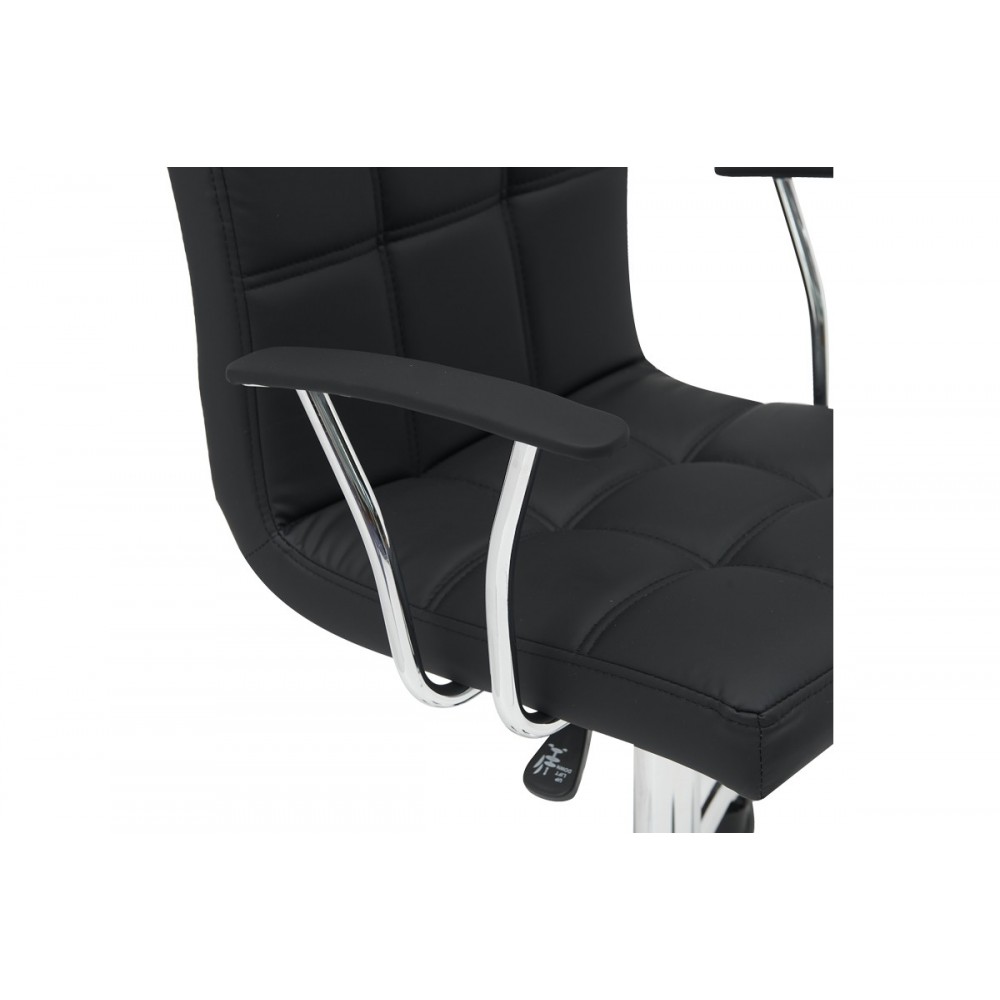 Πολυθρόνα γραφείου "BULECO" από pu σε χρώμα μαύρο 56x46x74-86