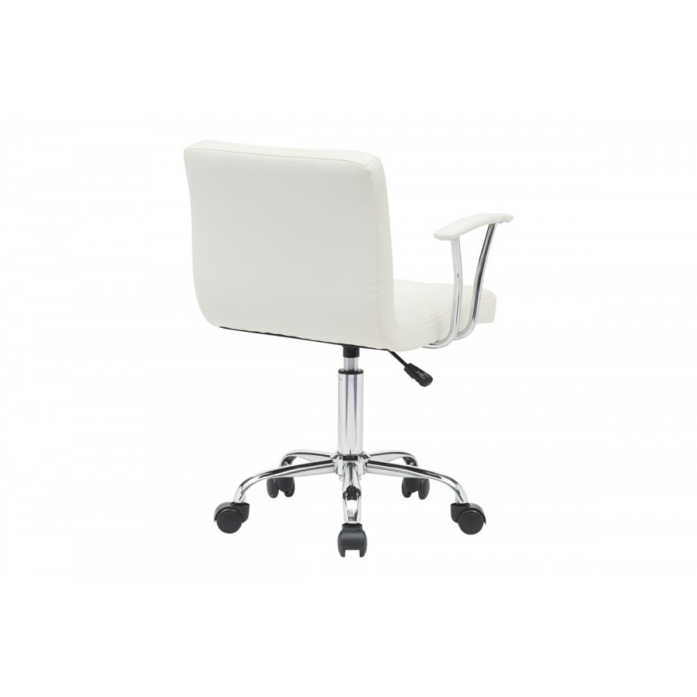 Πολυθρόνα γραφείου "BULECO" από pu σε χρώμα λευκό 56x46x74-86