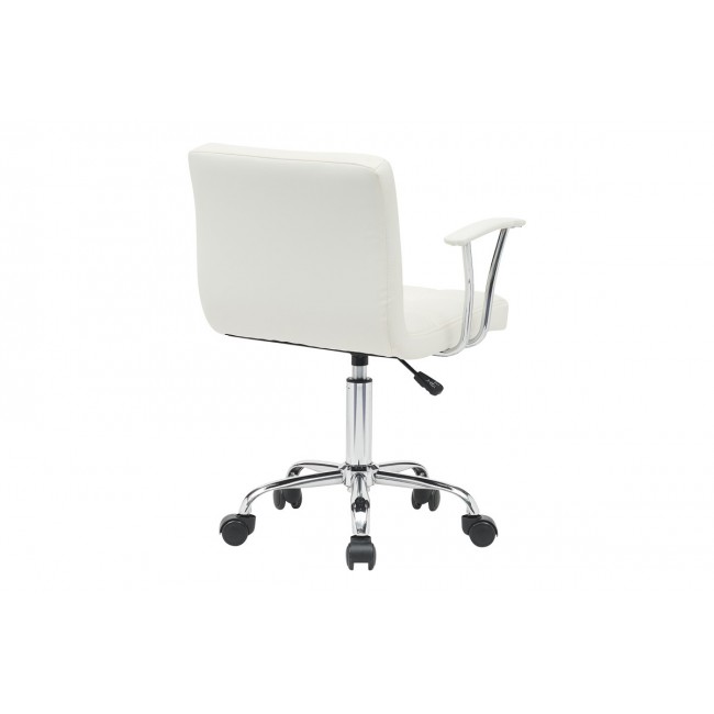 Πολυθρόνα γραφείου "BULECO" από pu σε χρώμα λευκό 56x46x74-86