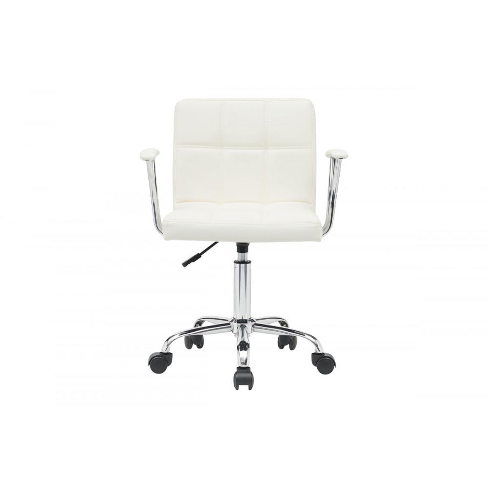 Πολυθρόνα γραφείου "BULECO" από pu σε χρώμα λευκό 56x46x74-86