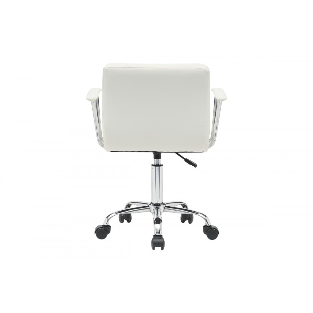 Πολυθρόνα γραφείου "BULECO" από pu σε χρώμα λευκό 56x46x74-86