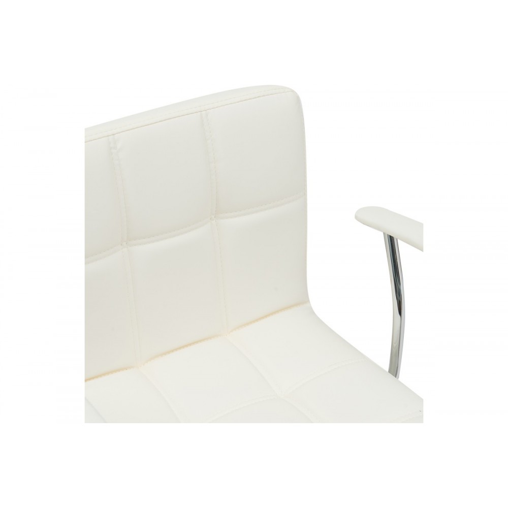 Πολυθρόνα γραφείου "BULECO" από pu σε χρώμα λευκό 56x46x74-86