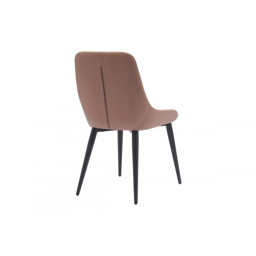 Καρέκλα "KOMME" από pu/μέταλλο σε χρώμα μπεζ/μαύρο 49x57x84