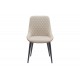 Καρέκλα "KOMME" από pu/μέταλλο σε χρώμα μπεζ/μαύρο 49x57x84