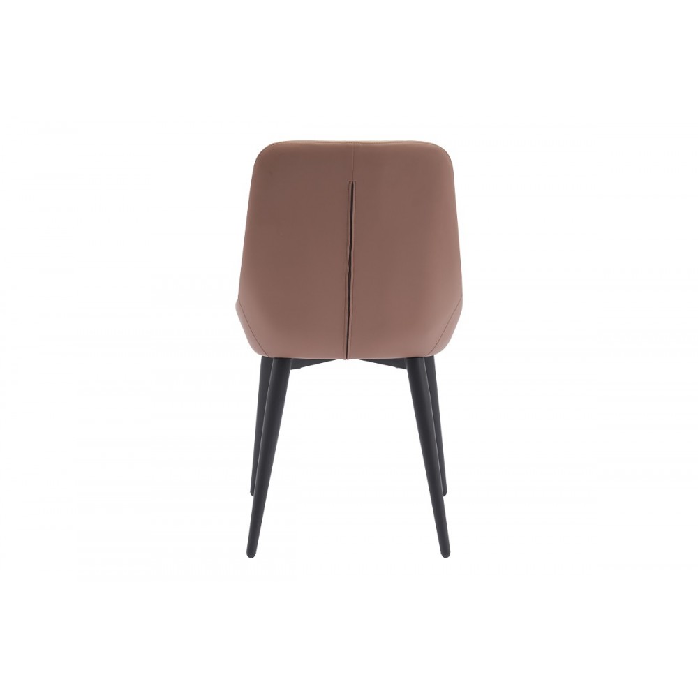 Καρέκλα "KOMME" από pu/μέταλλο σε χρώμα μπεζ/μαύρο 49x57x84