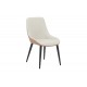 Καρέκλα "KOMME" από pu/μέταλλο σε χρώμα μπεζ/μαύρο 49x57x84