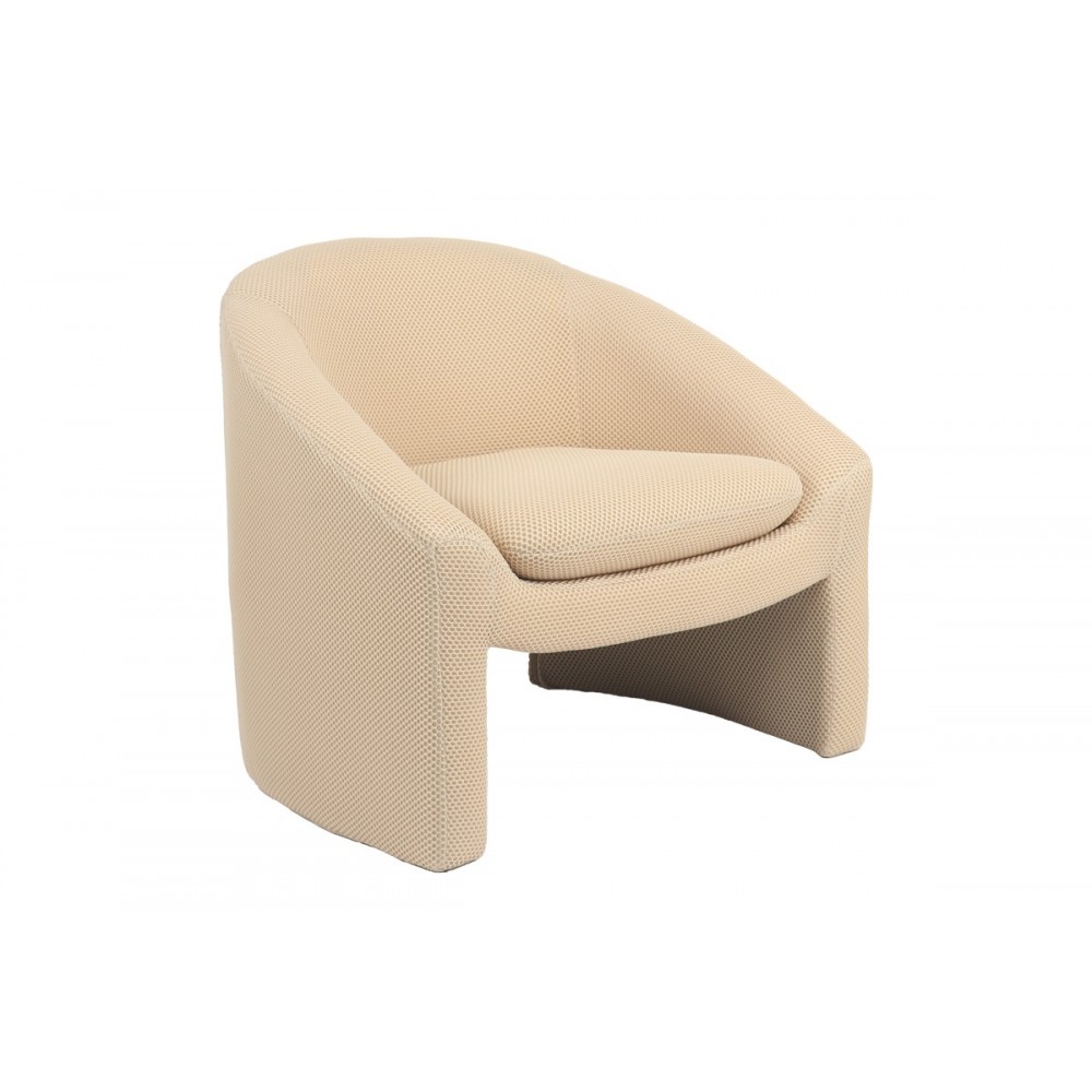Πολυθρόνα "MORDAK" από ύφασμα σε χρώμα μπεζ 82x72x74