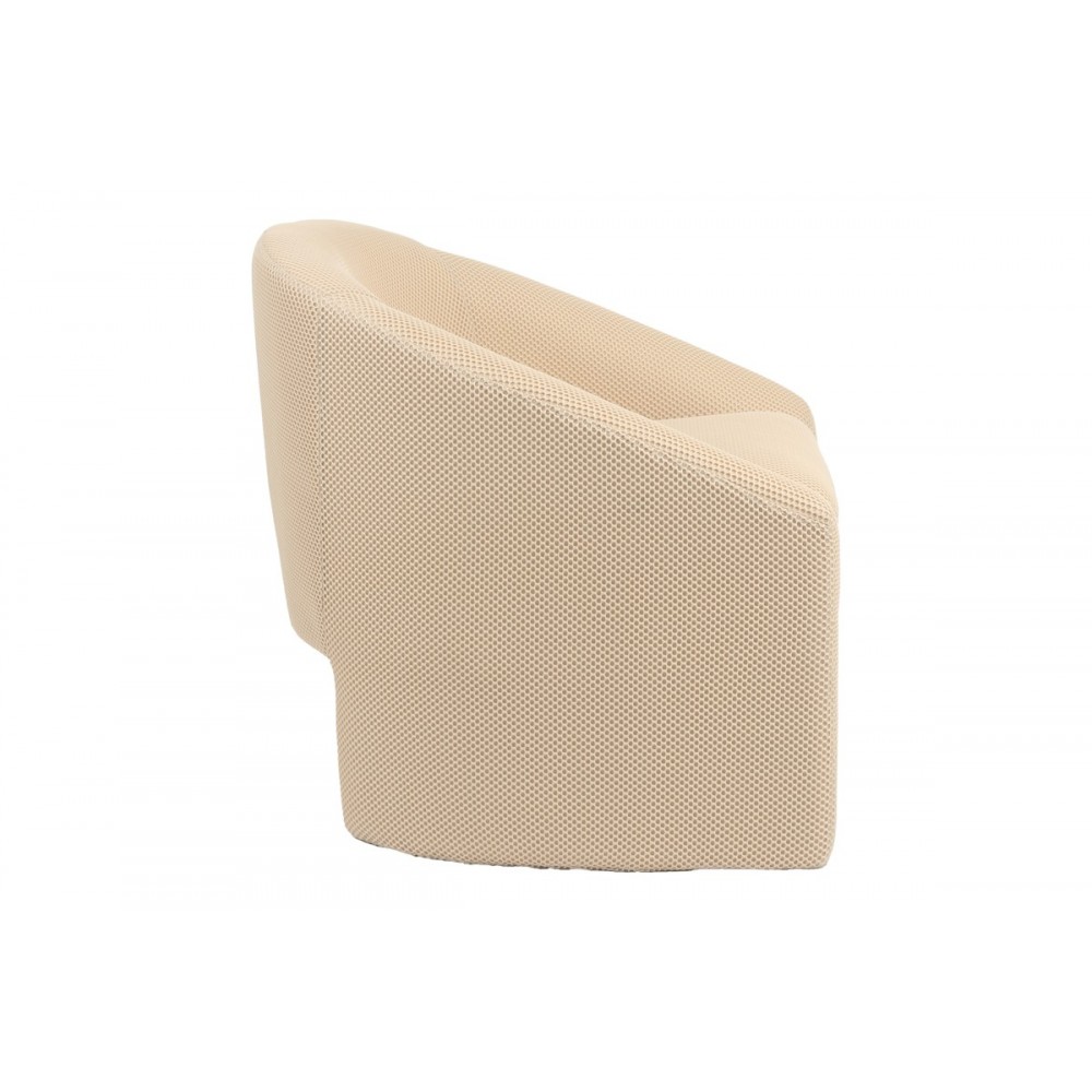 Πολυθρόνα "MORDAK" από ύφασμα σε χρώμα μπεζ 82x72x74