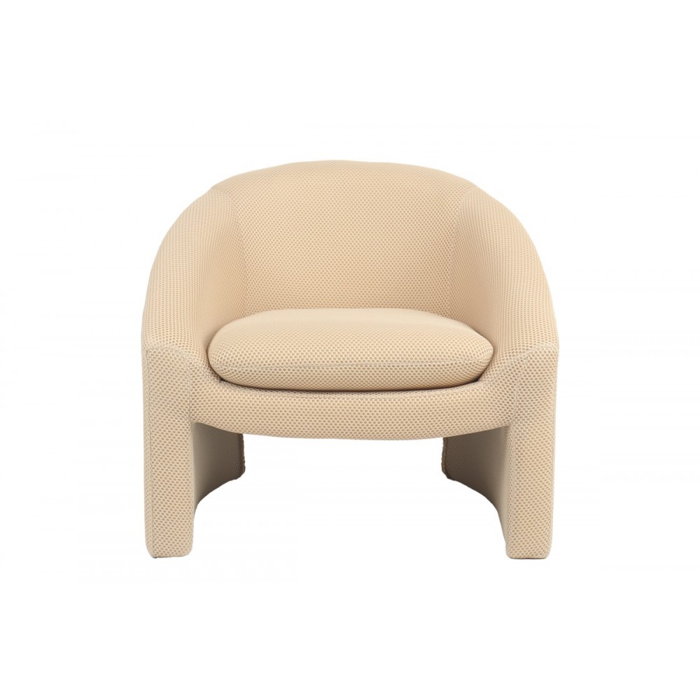 Πολυθρόνα "MORDAK" από ύφασμα σε χρώμα μπεζ 82x72x74