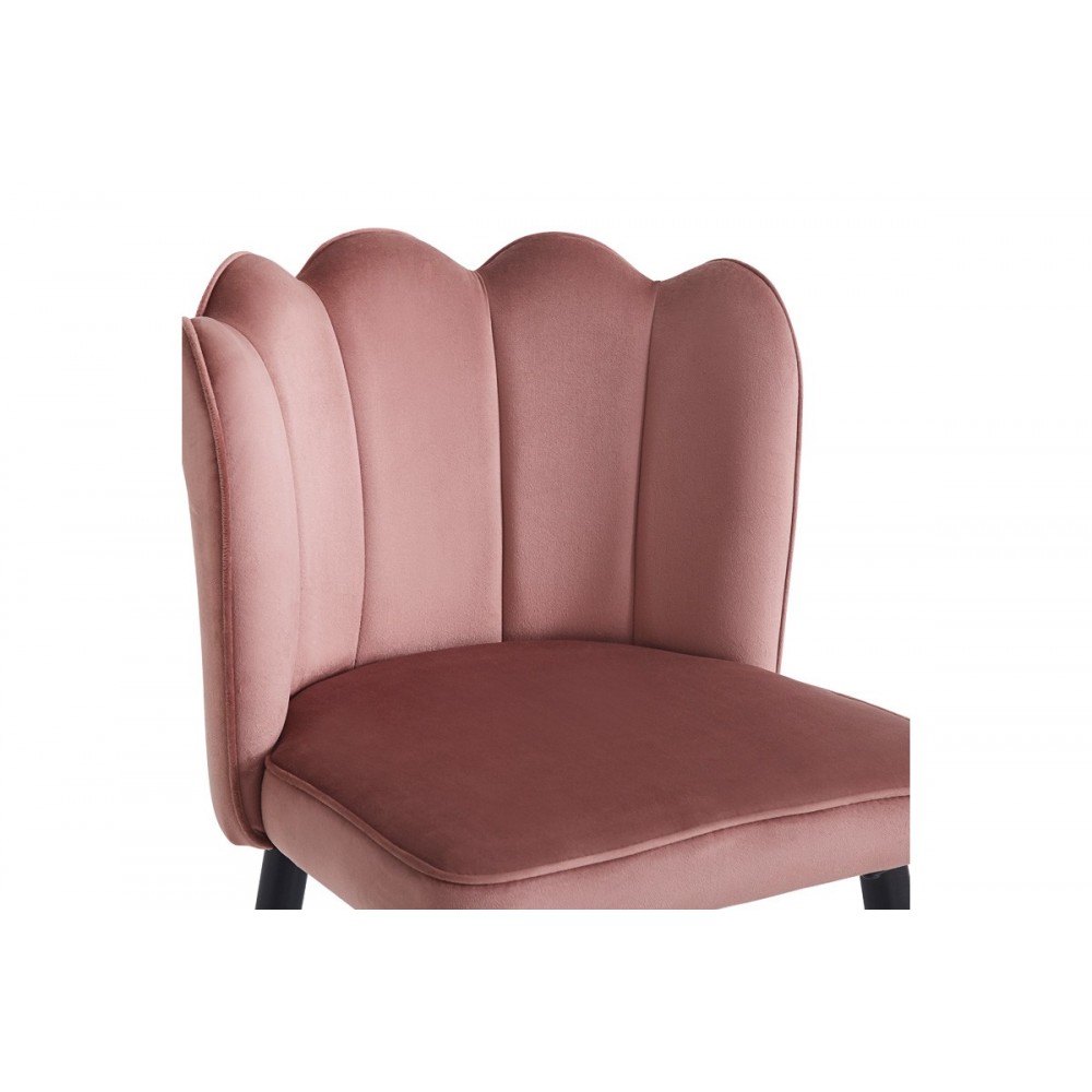 Σκαμπό μπαρ "VELVI" από βελούδο/μέταλλο σε χρώμα σάπιο μήλο/μαύρο 43x62x95