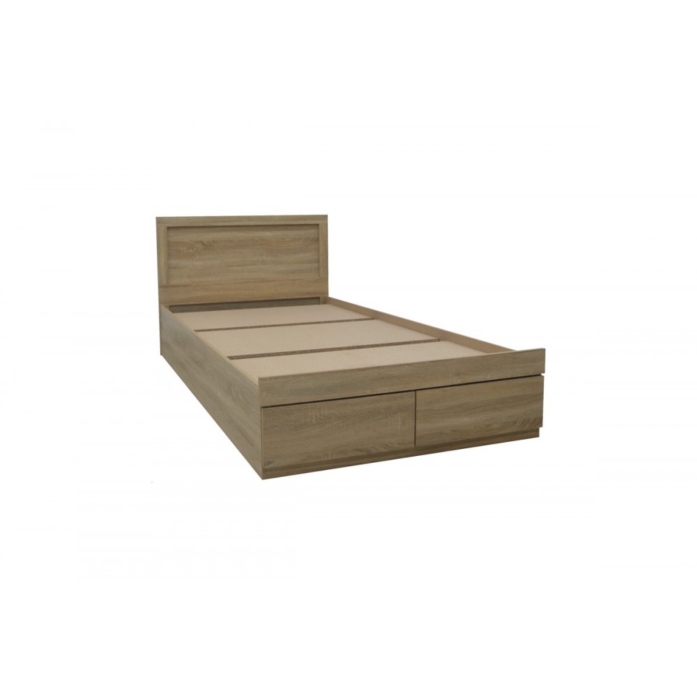 Κρεβάτι "OLYMPUS" από mdf σε χρώμα φυσικό 105x205x80