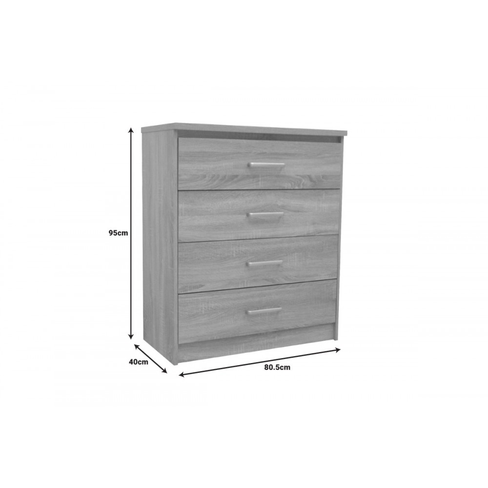 Συρταριέρα "OLYMPUS" σε χρώμα φυσικό 80.5x40x95