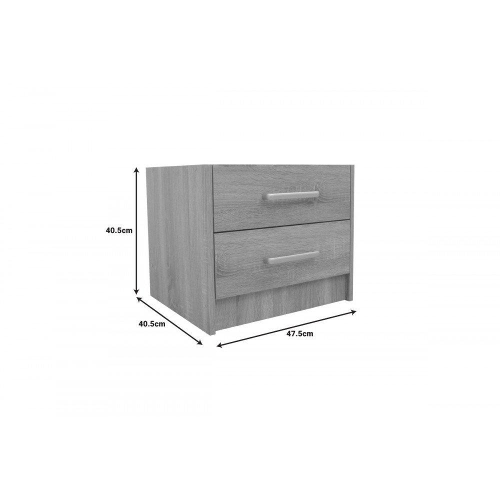 Κομοδίνο "OLYMPUS" σε χρώμα φυσικό 47.5x40.5x40.5