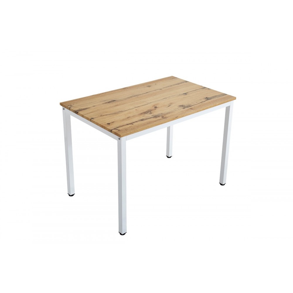 Τραπέζι "WITTE" από mdf/μέταλλο σε χρώμα σονόμα/λευκό 110x70x76
