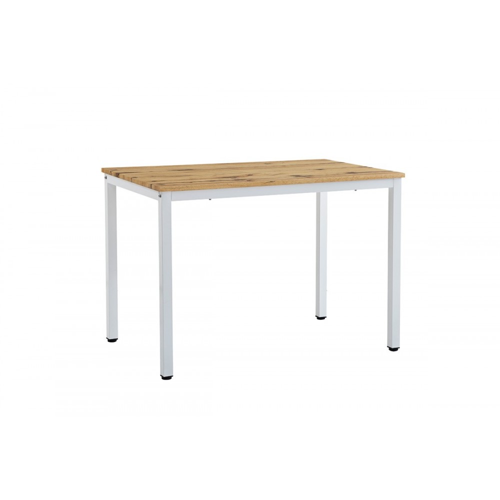 Τραπέζι "WITTE" από mdf/μέταλλο σε χρώμα σονόμα/λευκό 110x70x76
