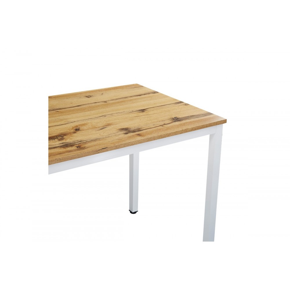 Τραπέζι "WITTE" από mdf/μέταλλο σε χρώμα σονόμα/λευκό 110x70x76