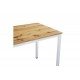 Τραπέζι "WITTE" από mdf/μέταλλο σε χρώμα σονόμα/λευκό 110x70x76
