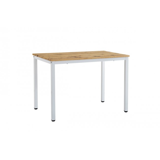 Τραπέζι "WITTE" από mdf/μέταλλο σε χρώμα σονόμα/λευκό 110x70x76