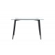 Τραπέζι "QUANA" από γυαλί/μέταλλο σε χρώμα μαύρο 120x70x75