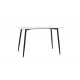 Τραπέζι "QUANA" από γυαλί/μέταλλο σε χρώμα μαύρο 120x70x75