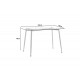 Τραπέζι "QUANA" από γυαλί/μέταλλο σε χρώμα λευκό 120x70x75