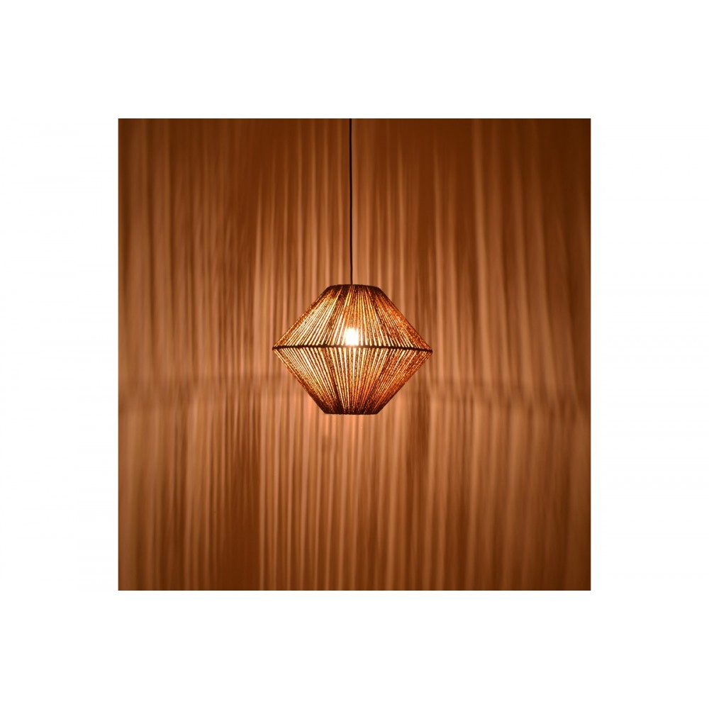 Φωτιστικό οροφής "PALMO" από rope σε χρώμα φυσικό Φ40x32