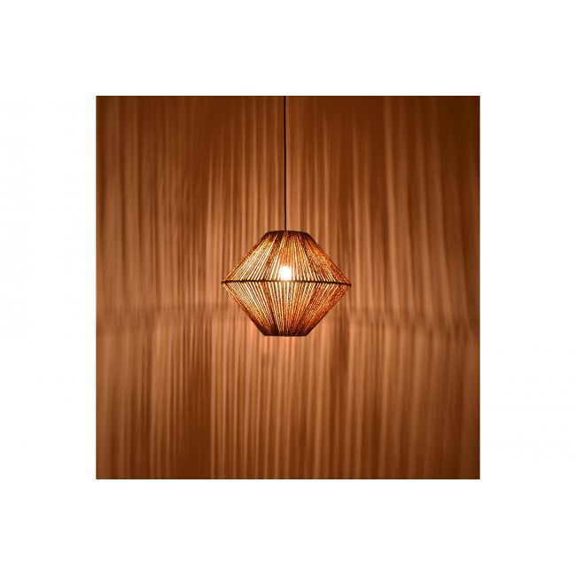 Φωτιστικό οροφής "PALMO" από rope σε χρώμα φυσικό Φ40x32