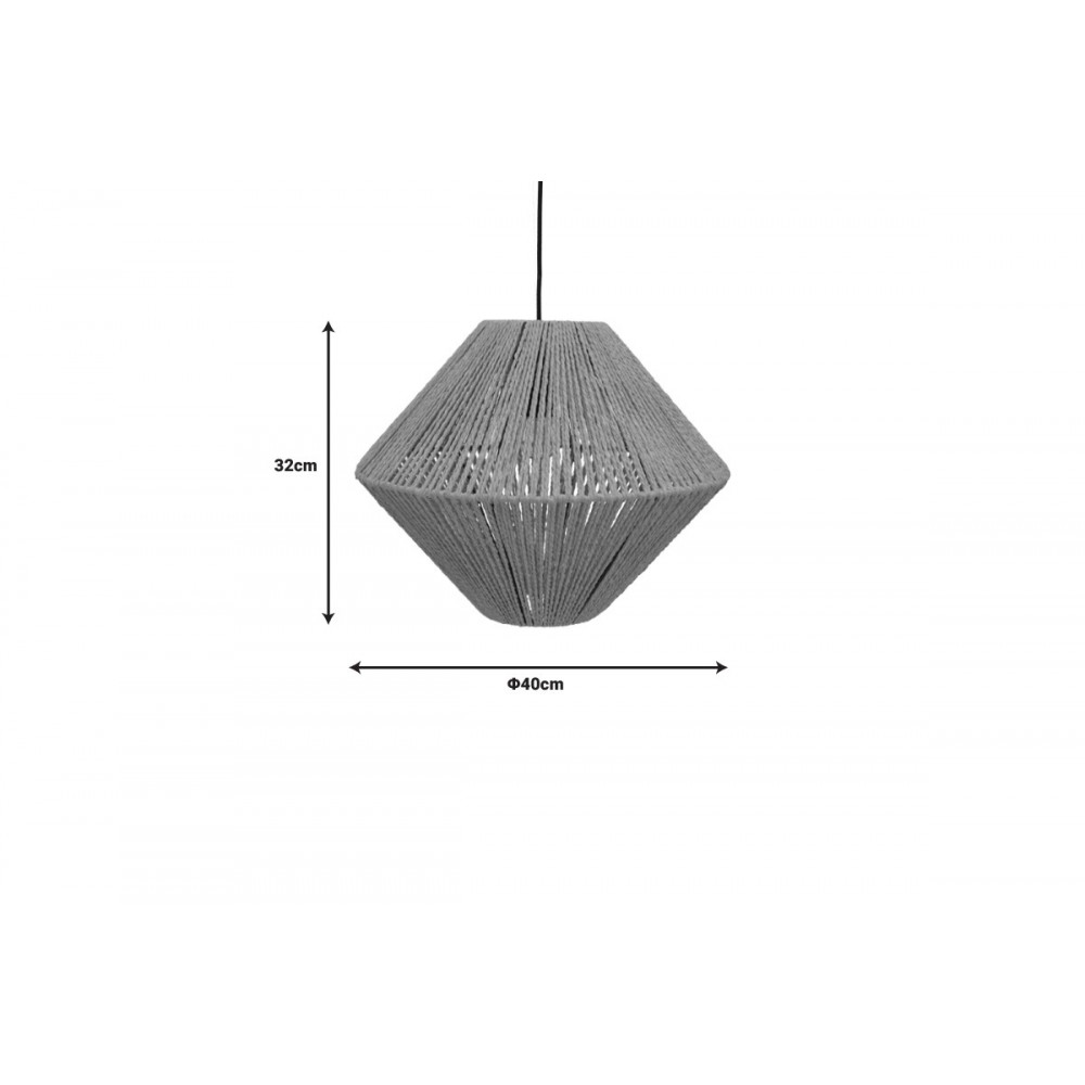 Φωτιστικό οροφής "PALMO" από rope σε χρώμα φυσικό Φ40x32