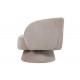 Πολυθρόνα περιστρεφόμενη "KRESLO" από ύφασμα σε χρώμα κρεμ 78x81x77