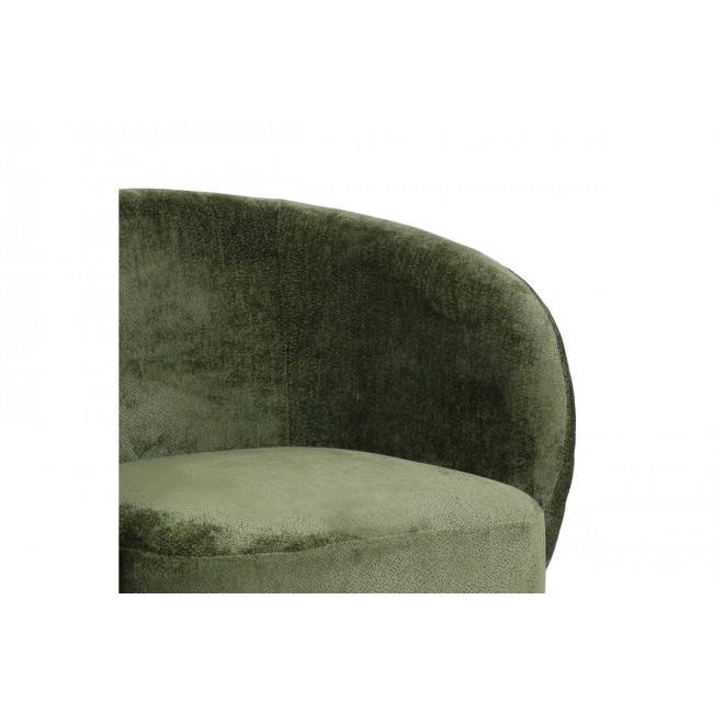 Πολυθρόνα περιστρεφόμενη "KRESLO" από ύφασμα σε χρώμα χακί 78x81x77