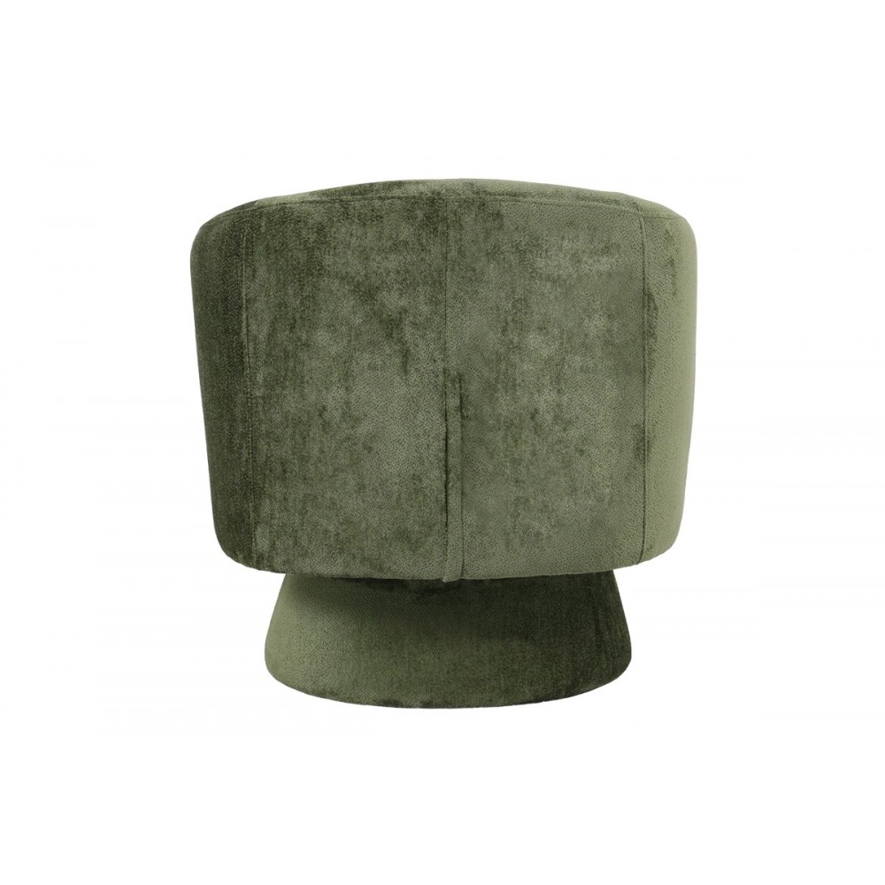 Πολυθρόνα περιστρεφόμενη "KRESLO" από ύφασμα σε χρώμα χακί 78x81x77